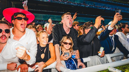 Fans scream their horses home at last year’s Everest