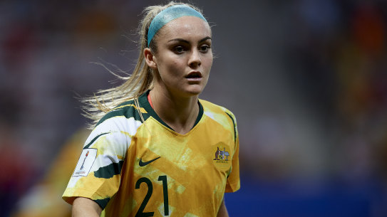 Ruled out: Ellie Carpenter will not join her Matildas teammates.