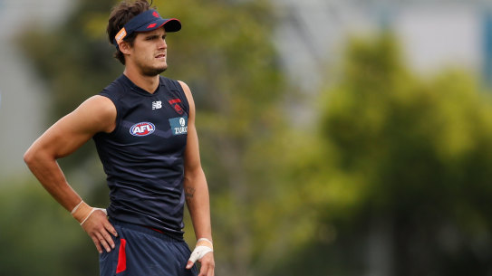 Harley Balic during his time at Melbourne.