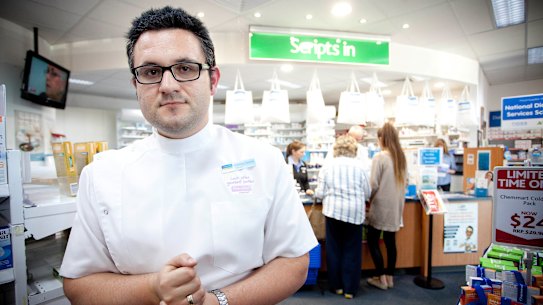 Pharmacist Anthony Tassone in his Narre Warren pharmacy.