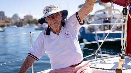 Gordon Ingate is still competing on Sydney Harbour at 100 years old