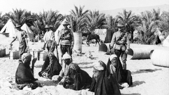 The Australian Light Horse encampment at Romani.