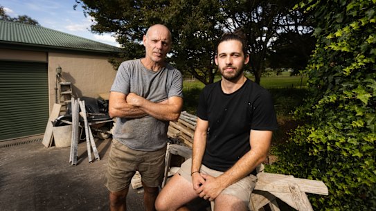 Vlad Simunkovic and his son Jack are bricklayers who say they are about $35,000 out of pocket after the collapse of Porter Davis.