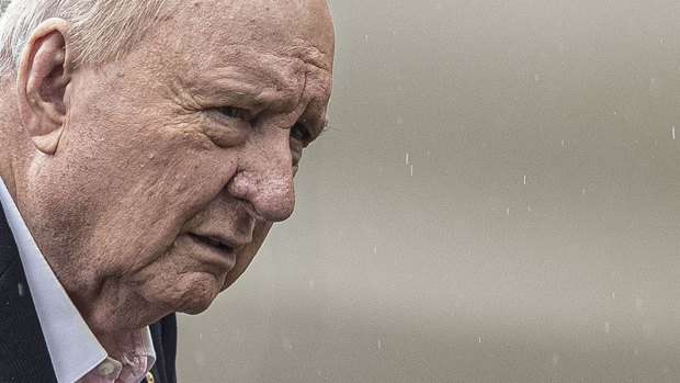 From “pick and stick” to “no comment”: Alan Jones have remained silent since his arrest.
