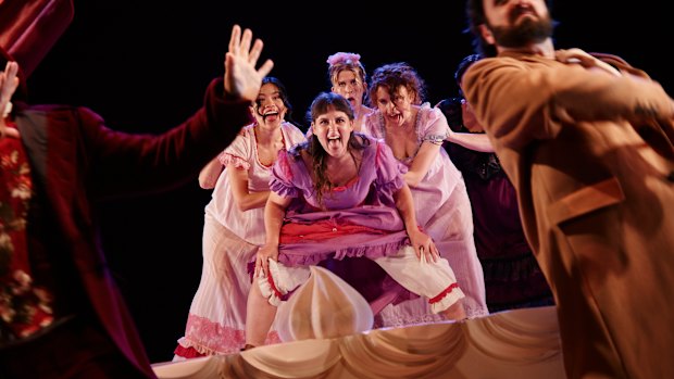 Bloomshed’s Pride and Prejudice offers a slick period parody full of brilliantly executed comic scenes.