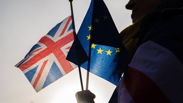 A pro-European Union supporter makes a defiant last stand ahead of Britain's departure on January 31. 