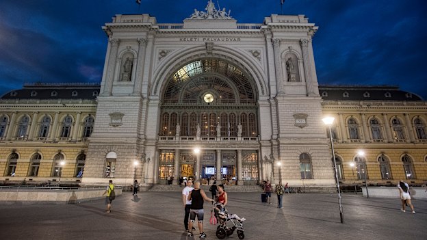 Budapest's Keleti train station: welcome relief after a long trip.