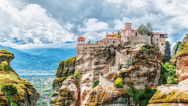 The history of Meteora, a collection of remarkable monasteries perched atop rocky outcrops in north-western Greece, can be traced to the 11th century.