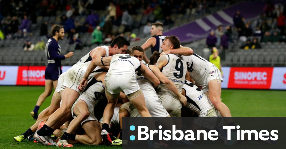 Afl 2020 Carlton Blues Beat Fremantle Dockers With Goal After The Final Siren