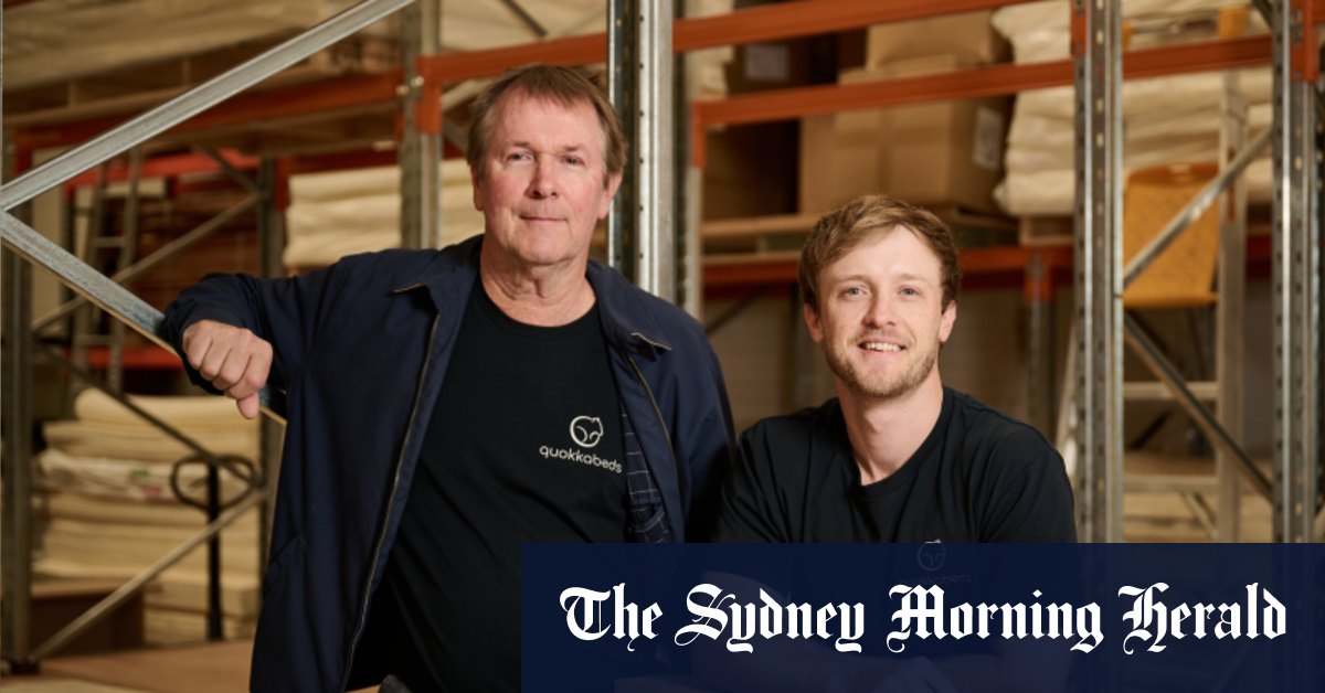 Furniture The fatherson duo behind Quokka Beds taking on Koala