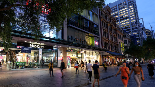 Pitt Street Mall in October 2021.