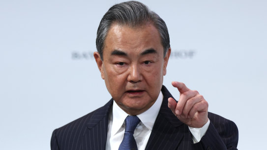 Pointing the finger ... China’s Foreign Affairs Minister Wang Yi.