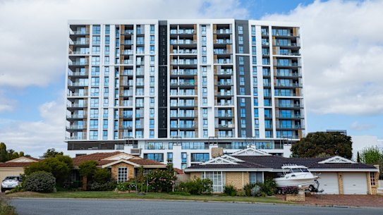 Amara looms over detached houses in Booragoon.