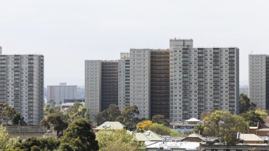Victoria’s ageing social housing towers are in poor condition and at the centre of a political brawl. 