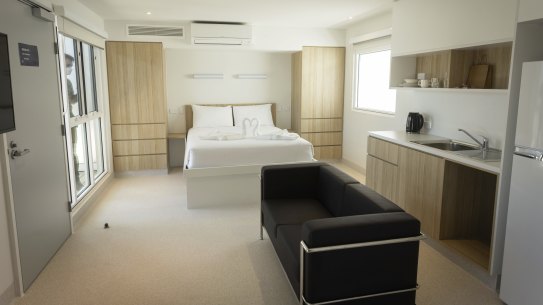 Guest rooms at the Mickleham quarantine facility.
