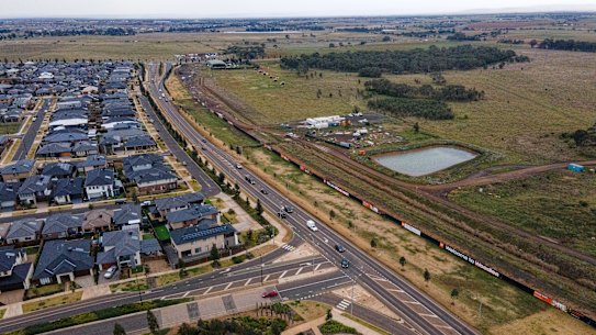 Mirvac’s joint venture Woodlea estate in Melbourne’s west: The developer is on the hook for about 70 development agreements it had with failed builder Porter Davis.