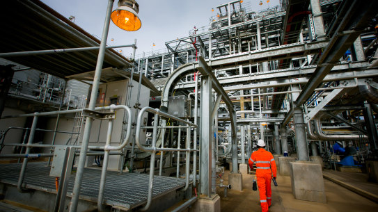 Shell’s Curtis Island liquified natural gas plant in Queensland.