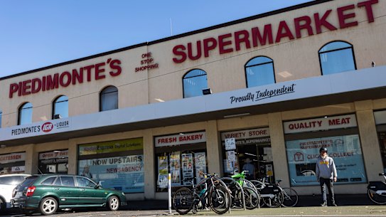 The beloved Piedimonte’s Supermarket in Fitzroy North.