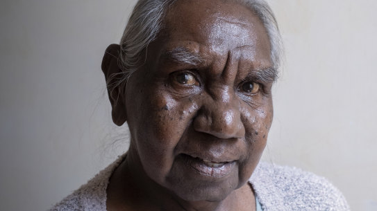 Dr Miriam-Rose Ungunmerr Baumann at the Australian Embassy at the Vatican.