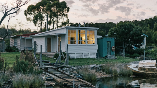 Captains Rest. The cabin has stunning views over Lettes Bay and beyond.
