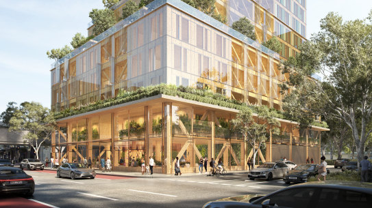 Render of Model’s plans for 276-286 Johnston Street, Abbotsford, next to Victoria Park station.