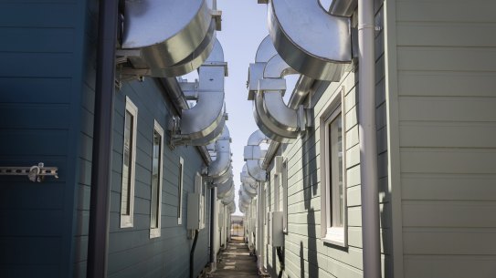 Ventilation at the Victorian Quarantine Hub in Mickleham.