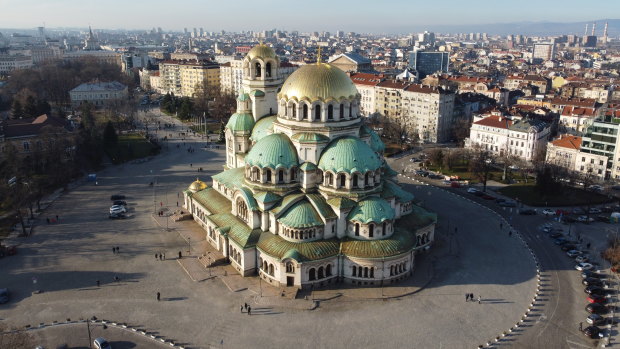 The Cathedral and the city beyond.