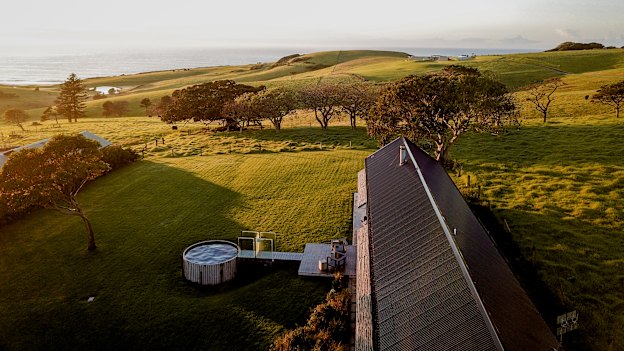 Marvel at the view of rolling lawns, lush pasture and a cow or three at The Shed in NSW's Gerroa.