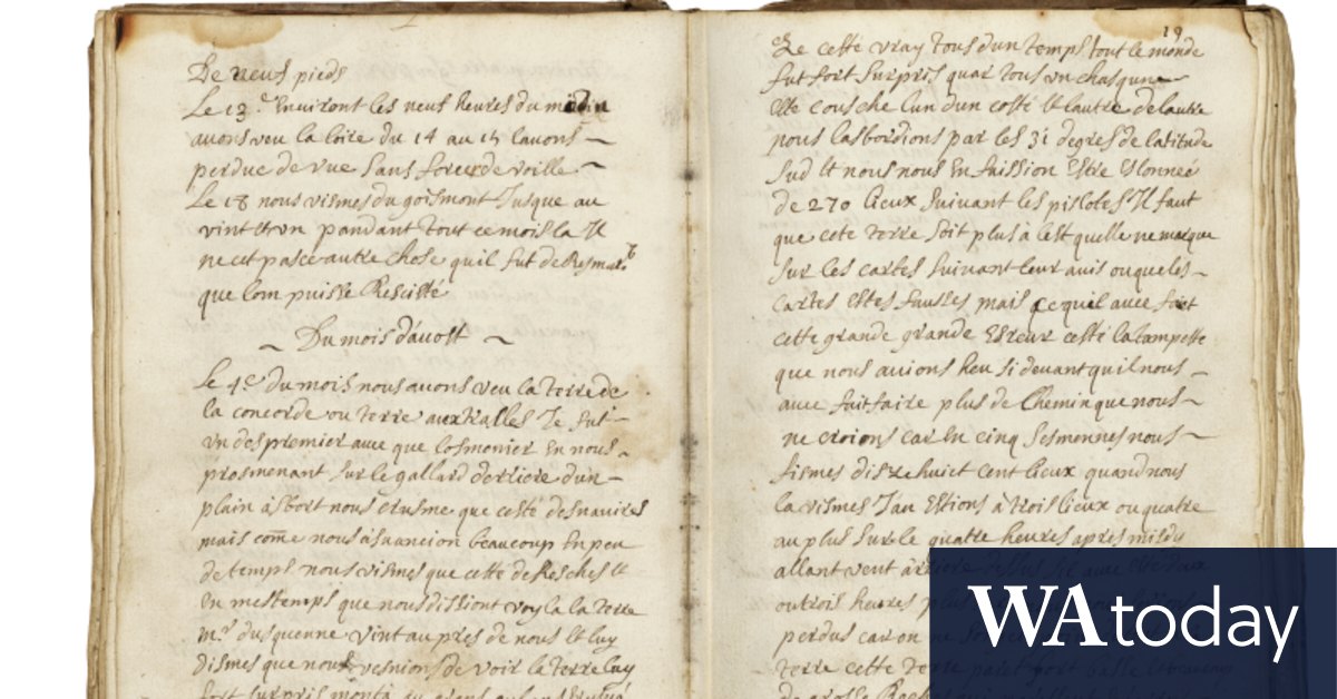 Newly discovered diary records landmark sighting of Australia in 1687