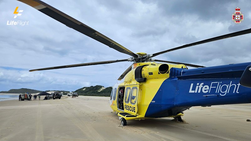 Girl struck by car on K’gari airlifted off island to Brisbane