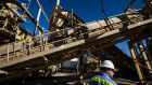 An ore crushing station in California.