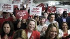 John Lister, Labor Party candidate for Werribee and Premier Jacinta Allan at an election Labor party event in Werribee. 