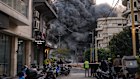 Smoke from a building in the center of the city which has been hit by the IDF after an evacuation order on March 12, 2026 in Beirut, Lebanon. Israel has continued its aerial and ground assault in Lebanon after Hezbollah, the Iran-backed militant group in Lebanon, launched missiles at Israel in what it said was retaliation for the joint U.S.-Israeli war on Iran.