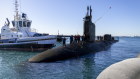 The US Navy Virginia-class submarine USS North Carolina in Fleet Base West, Rockingham, Western Australia.