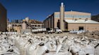 Bags of concentrates sit for transport at Mountain Pass, California, the US’ only rare earths operation. The Biden administration wants to diversify its source and processing markets away from China.