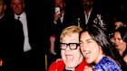 Dua Lipa and Elton John at his annual Oscars party.