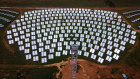 An aerial view of the RayGen Power Plant Carwarp Project in Mildura