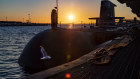 A Royal Australian Navy submarine berthed at HMAS Stirling in Garden Island.