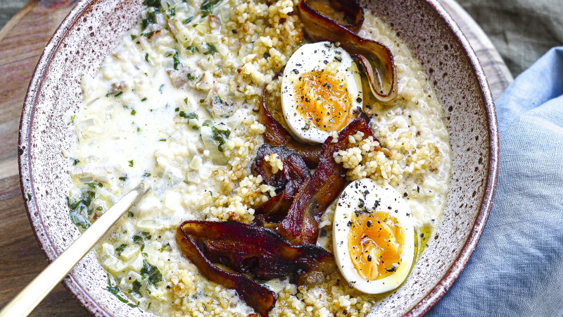 Soup of the carbonara variety
