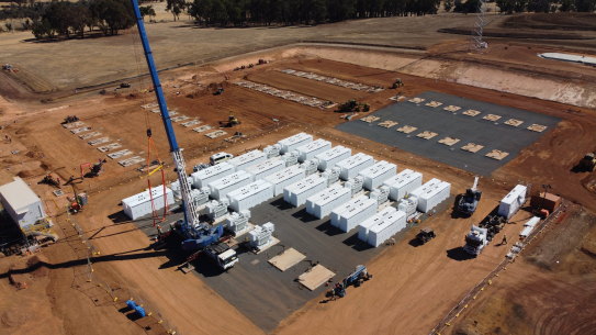Stage 1 of Neoen’s battery at Collie is under construction.