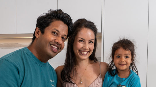 Peter and Simone Santiago with daughter Adrielle make a complete family.