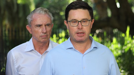O líder nacional David Littleproud em Brisbane na manhã de quinta-feira.