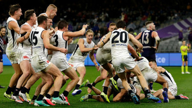 A Little Bit Lucky Teague Hails Carlton S Effort In Thriller