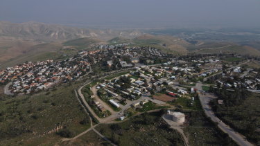 The West Bank settlement of Ma’ale Efraim on the hills of the Jordan Valley. 