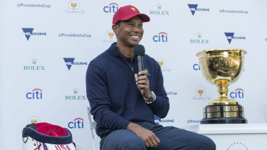 Open and shut: Tiger Woods doesn't want his US Presidents Cup team playing at next year's Australian Open.