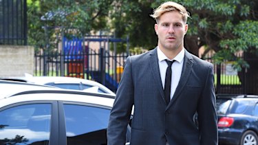 St George Illawarra star Jack de Belin is facing trial in the NSW District Court in Wollongong.
