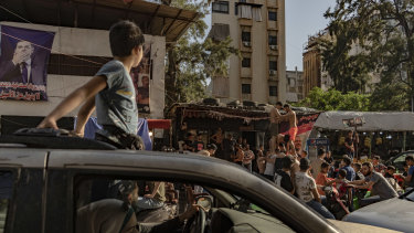 Supporters of Saad Hariri, Lebanon’s former prime minister, gather in the streets as they call for a boycott of voting during parliamentary elections in Beirut.