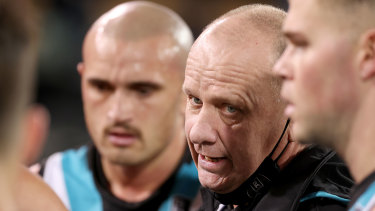 Power coach Ken Hinkley and his side are off to Victoria. 