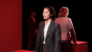 Helen Kim in Yellow Face, which packs an emotional punch that belies its modest setting.