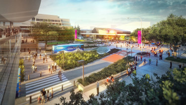 Concept images for the new Metro Cultural Centre station at South Brisbane, part of the council's Brisbane Metro plans.